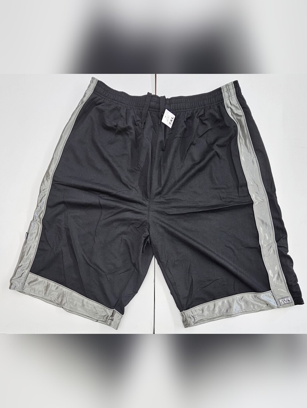 Pro Club Men's Heavyweight Mesh Basketball Shorts 7XL - Black/Silver NWT